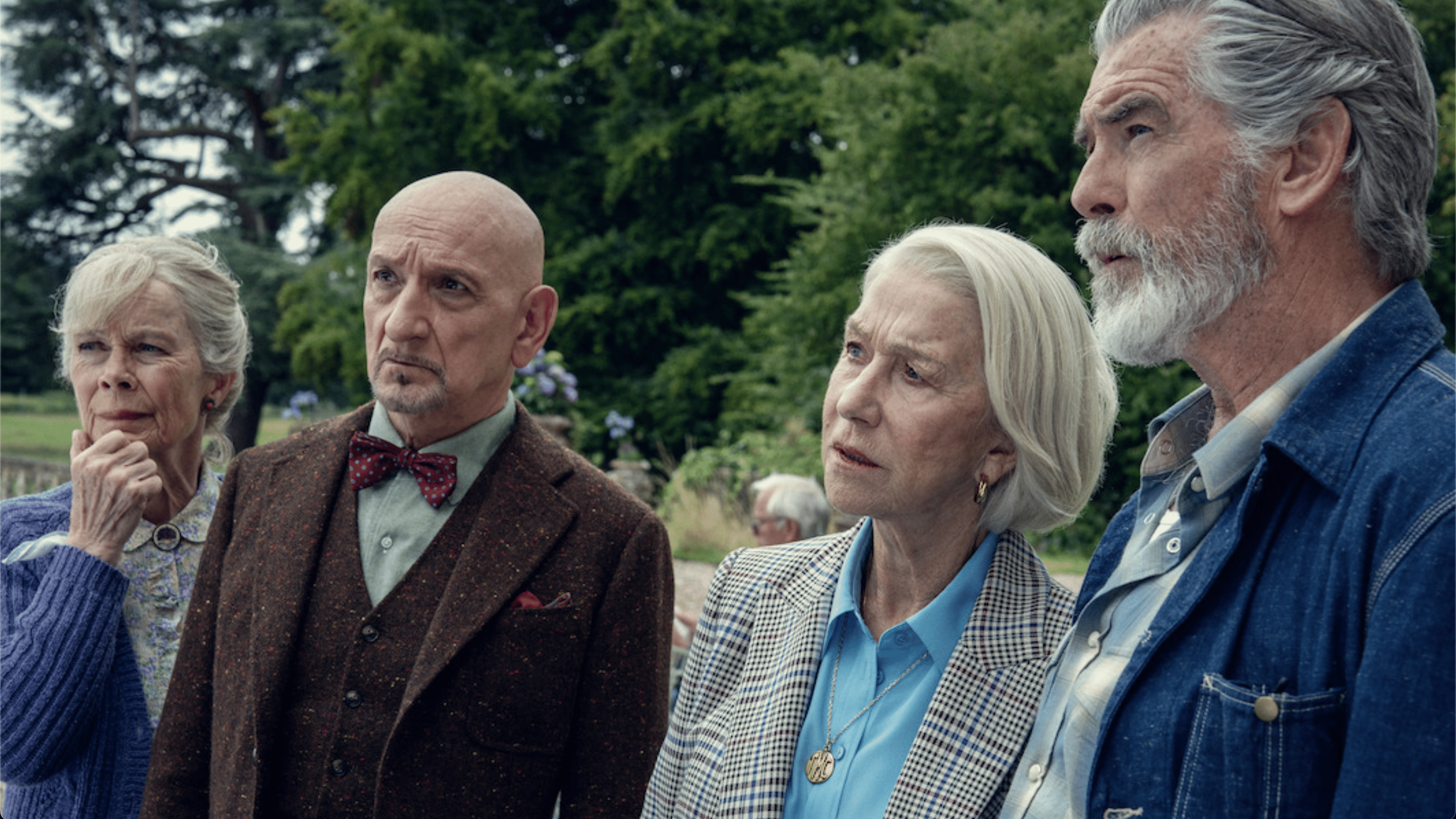 Helen Mirren & Pierce Brosnan Lead Star-Studded Cast in New Poster for The Thursday Murder Club —Netflix Release Date Confirmed Dame Helen Mirren, Pierce Brosnan, Sir Ben Kingsley, and Celia Imrie